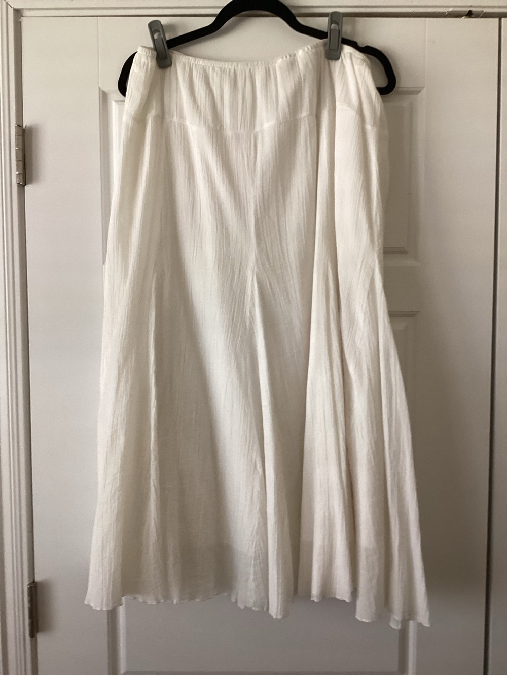 Ruby Rd. White Midi A-Line Skirt